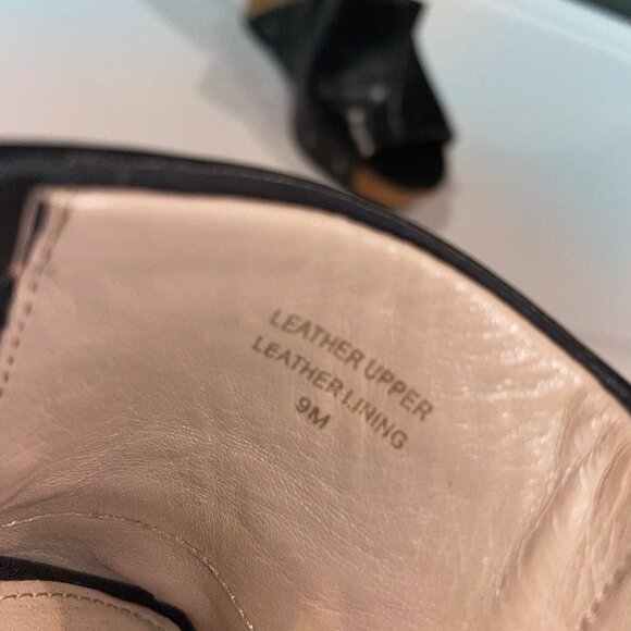 VIA SPIGA Black Open Toe Wedge Sandals - Picture 5 of 6